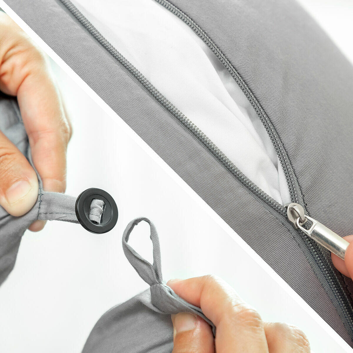 COJIN DE LACTANCIA MULTIFUNCION BRELLOW GRIS  InnovaGoods