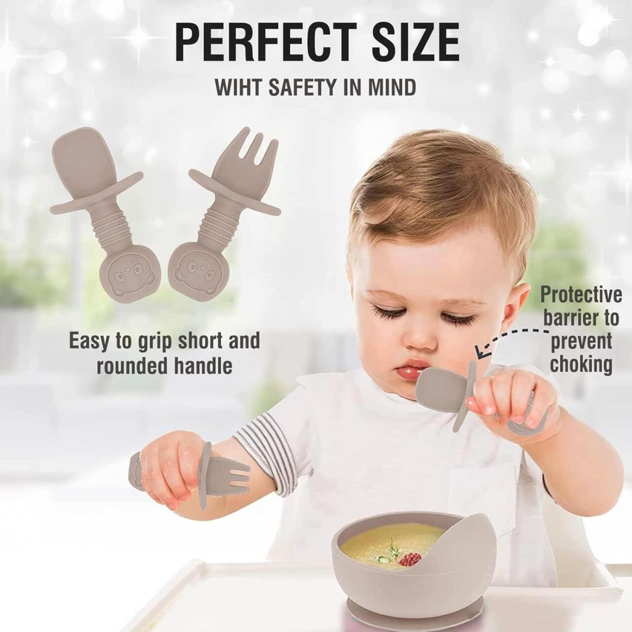 CUBERTERIA DE SILICONA PARA BEBE
